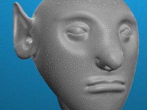 elf head - small item 3d printing mini sculptris 3d print model - Mito3D