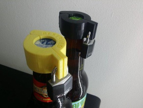 beer bottle lock food & drink assembled beverage customizable fdm gift preassembled 3d print model - Mito3D