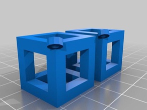 cube earrings cubes geometric jewelry 3d print model - Mito3D