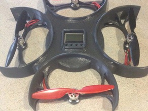 kapalı quadcopter rc araç 3d baskılı sanat elektronik model quadrocopter robot oyuncak 3d print model - Mito3D