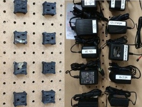 adaptateur secteur de l'organisateur l'organisation chargeur batterie le convertisseur dc titulaire organisateur stockage mur la verrue 3d print model - Mito3D