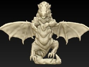 flying dragon sculptures fly 3d print model - Mito3D