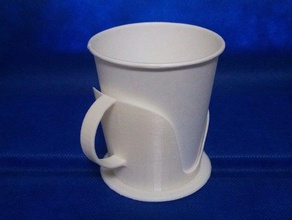 7 oz taza de papel titular cocina y comedor la copa 3d print model - Mito3D