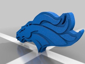 broncos logo sport et loisirs cheval 3d print model - Mito3D