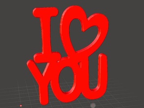 presente do valentim - amo você Arte 2d amor valentine 3d print model - Mito3D