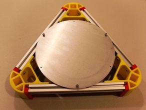 kossel mini alüminyum 35 yatak ısıtmalı 3d yazıcı parçaları delta rostock'ta 3d print model - Mito3D