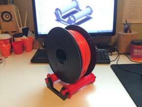 universal spool roller 3d printer accessories filament holder 3d print model - Mito3D