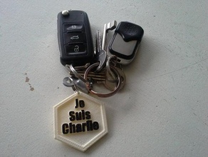 keychain je suis charlie 3d printing 3d print model - Mito3D