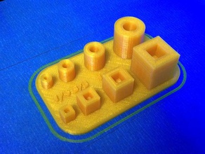 bloco de medição A impressão 3d testes medidor 3d print model - Mito3D