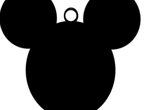 mouse ears keychain keychains 3d print model - Mito3D