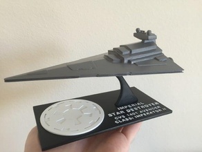 star wars destroyer detailed stand vehicles dark side empire galactic imperial rebel 3d print model - Mito3D