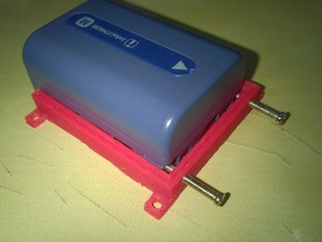 sony np-f kamera pil tutucu adaptör elektronik adaptörü plaka camcoder 3d print model - Mito3D