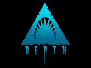 depth game logo signs & logos sea shark skark tooth 3d print model - Mito3D