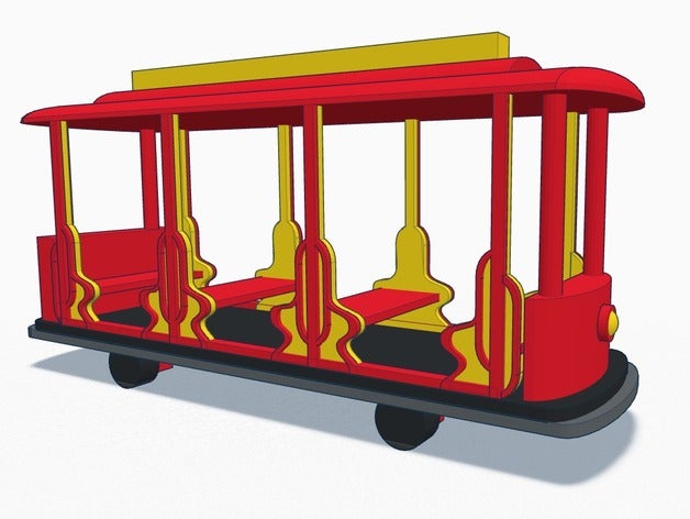 daniel tiger quartiere carrello telecomandati mister rogers il signor tigre trolley 3D print model - Mito3D