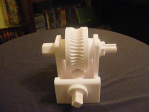 worm wheel printed engineering 3d print model - Mito3D