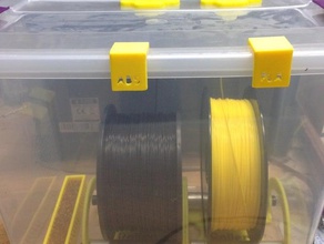 sec boîte de v2 Imprimante 3d accessoires abs pla la dessicant sèche etiquettes support bobine rouleau 3d print model - Mito3D
