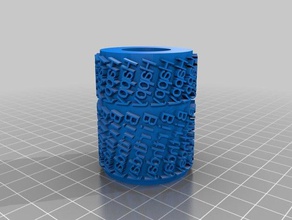 happy birthday fondant roller art tools customized 3d print model - Mito3D
