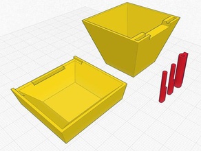 bisagra caja de 5 piezas montaje 3d la impresión tinkercad útil 3d print model - Mito3D