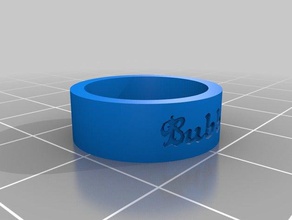 bubba anel anéis personalizado 3d print model - Mito3D