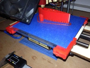 6 inch glass bed clips printrbot jr 3d printer accessories 3d print model - Mito3D