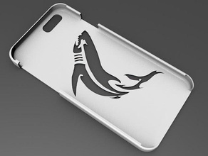 iphone 6 basic case tribal shark mobile phone 3d print model - Mito3D