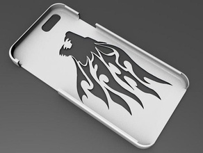 iphone 6 caso base tribale testa di leone telefono cellulare 3d print model - Mito3D