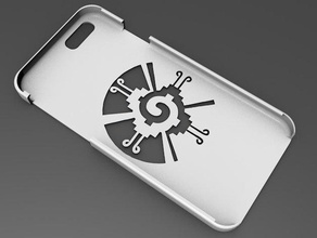 l'iphone 6 de base cas aztèque faux ying yang téléphone mobile 3d print model - Mito3D