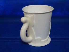 gato tipo 7 oz taza de papel titular cocina y comedor la copa 3d print model - Mito3D
