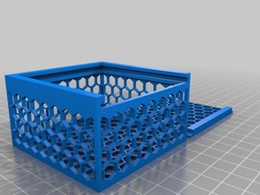 707040 hexagonal buraco da caixa recipientes personalizado 3d print model - Mito3D