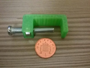 27mm mini métrica g grampo m5 partes g-clamp aderência parafuso ferramenta vice 3d print model - Mito3D