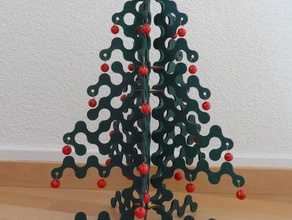 laser-cut christmas tree Dekor Weihnachten Weihnachtsbaum cnc laser lasercut lasercutter frohe Baum xmas Weihnachten-Bäume 3d print model - Mito3D