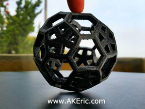 squishball math art ball dodecahedron geometric ninjaflex squash squish 3d print model - Mito3D