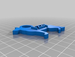 izzy Schlüsselanhänger kundengebundene 3d print model - Mito3D