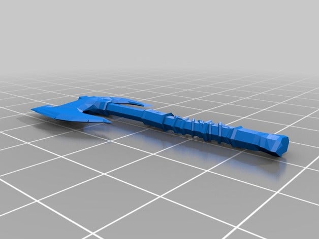 skyrim nord herói machado na mão scans e réplicas 3D print model - Mito3D