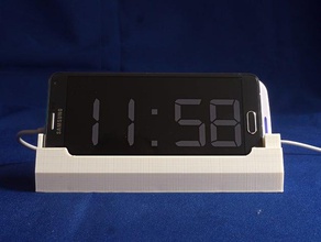 stand note 4 qi charger provide bedside night clock mobile phone moi polymakr robox samsung galaxy 3d print model - Mito3D