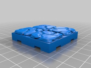 openforge ruined floor 2x2 connector buildings & structures ground tile 3d print model - Mito3D