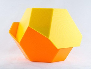 truncated octahedron snow mold construction toys polyhedra 3d print model - Mito3D