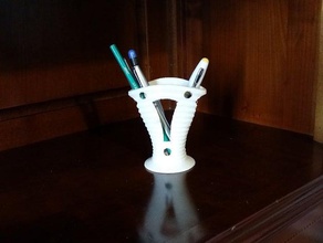 penholder3 office pen holder portapenne ufficio 3d print model - Mito3D