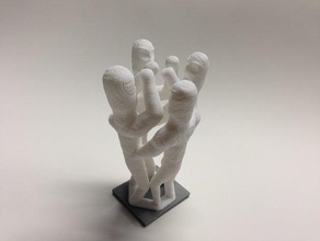 tribal arbre sculptures art artistique de l'homme la sculpture d'arbre en votre monde sauvage 3d print model - Mito3D