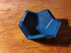la mitad de dodecaedro inmersión plato cocina y comedor en el 3d print model - Mito3D