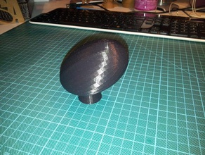 pelota de rugby pie decoración 3d print model - Mito3D