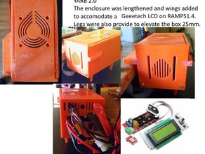 yarb lcd 3d printer accessories electronics enclosure ramps 14 case box 3d print model - Mito3D