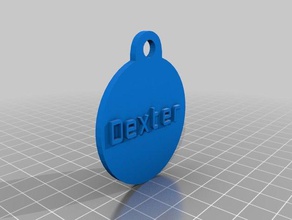 my customized dog tag 2 pets 3d print model - Mito3D