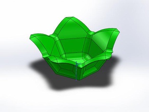die Hälfte Dodekaeder eintauchen Gericht Blütenblätter Küche und Esszimmer 3d print model - Mito3D