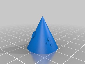 cone p some protruding inset ovals 3d printing tests 3d print model - Mito3D