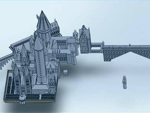 escola de hogwarts edifícios e estruturas harry potter 3d print model - Mito3D
