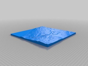 houghton, mi michigan tech Topographie 3d print model - Mito3D