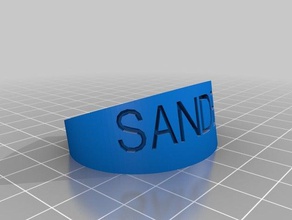 sander pulseira pulseiras personalizado 3d print model - Mito3D