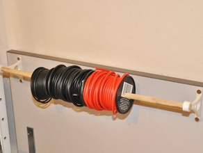 wire spool holder bracket organization cleanupyourbench 3d print model - Mito3D