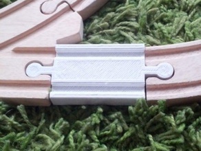 bois de chemin fer symétrique rejoint courte piste jouets construction brio en 3d print model - Mito3D